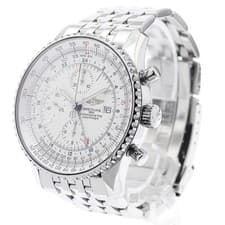 BREITLING NAVITIMER WORLD A24322 46mm SS Silver Dial Automatic GMT #C151