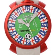 GaGa Milano Watch 48mm Stainless Steel Rubber Used Mens W/Cup Model From Japan F