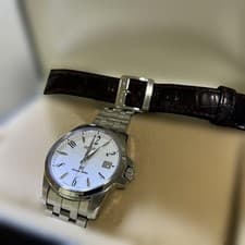 Grand Seiko Quartz Watch SBGX051 9F62 White Dial Arabic Numerals Crown Guard