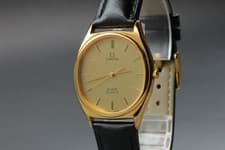Vintage 1980s Omega De Ville Quartz Gold Dial Ref.191.0087 Cal.1336 [Near Mint]