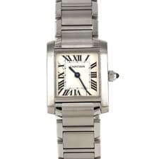 Authentic Cartier Tank Française SM W51008Q3 Stainless Steel Quartz #270-00...