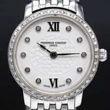 Frederique Constant 1956926 Diamond Quartz Ladies Watch Gold Tone