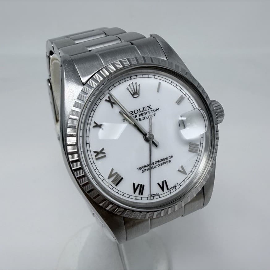 Rolex Datejust 16030 36mm White Roman Dial – 1980’s – Oyster 78360 Full Links