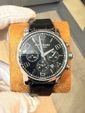 Monte Blanc Watch Time walker/.  Custom Alligator Band From Handdn