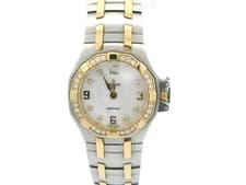 Concord Saratoga Two-Tone Stainless Steeel & 18K Gold Plated Watch w/ Dia. Bezel