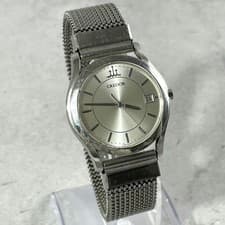 Seiko Credor 8J82-0AA0 Quartz Silver Dial Date Dress Watch Vintage Japan Working
