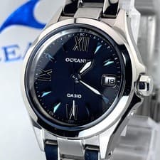 CASIO Oceanus Solar Radio Ladies Watch Titanium Black Dial  Strap OCW 70J 1AJF I