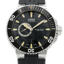 ORIS Aquis 7673 Small Second Date 500m Water Resistant Black SS CE Ceramic