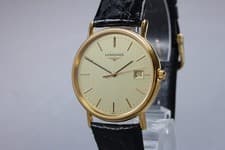 [ Near Mint ] Longines L4.720.2 Grand Classic Gold Dial Date Quartz Men's watch