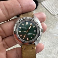 DOXA SUB 200T seamemerald Automatic Green Dial Men's Watch 200m Leather Strap