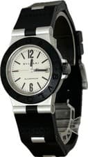 Bvlgari Diagono Aluminium AL32A Silver 32mm Quartz Unisex Watch Excellent A6389