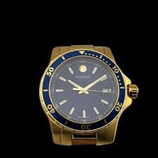 MOVADO 800 SERIES NON CHRONOGRAPH BLUE FACE GOLD TONE BRACELET