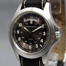 [Near MINT] HAMILTON Khaki Field H644510 40mm Brown Dial Day/Date QZ Men's Watch