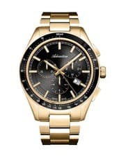 ADRIATICA Men Casual Watch Classic Dress Black Dial Waterproof Swiss Chronograph