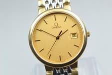 [Near MINT]  OMEGA De Ville 5548 Gold Men's Quartz Watch From JAPAN