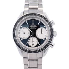 Omega Speedmaster Racing Stainless Steel 40mm Black Chronograph Dial Watch Ref#