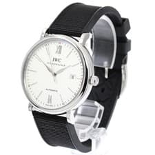 IWC PORTOFINO IW356501 40mm SS Automatic Silver Dial Date Rubber Strap #C463