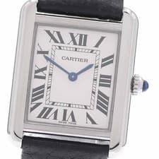 CARTIER Tank solo SM WSTA0030 Silver Dial Quartz Ladies Watch_956066