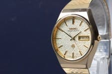 [N Mint in Box] Vintage SEIKO Grand Twin Quartz 9943-8020 Men's Watch From JAPAN