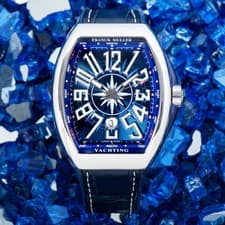 Franck Muller Vanguard V45 SC DT Yachting Blue Automatic Steel Watch Box Papers