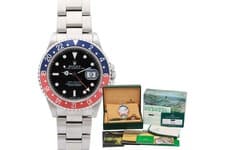 Rolex GMT Master 16700 Pepsi 40mm Steel Watch 1997 Box & Papers