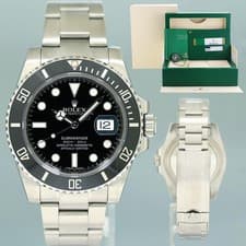 2017 MINT PAPERS Rolex Submariner Date 116610 Steel Black Dial Ceramic Watch Box