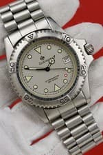 Zodiac Professional 200M Gray Dot 38mm Silver  Steel Quartz Dive Watch