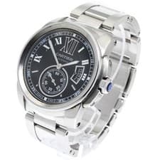 CARTIER CALIBRE DE CARTIER W7100014 43mm SS Black Dial Automatic Date #C287