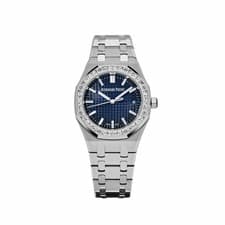 Audemars Piguet Royal Oak 15551BC.ZZ.1356BC.01 Diamond Bezel White Gold Smoked