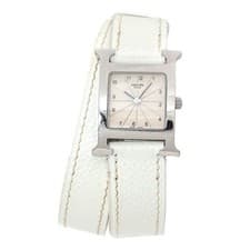 HERMES H Watch Double Tour HH1.210 Quartz Silver Dial Ladies Watch 90322041
