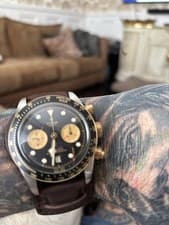 2021 TUDOR Black Bay Chronograph Steel And Gold Men's Black Watch - 79363N