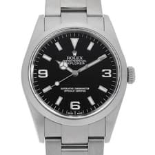 ROLEX Explorer I 114270 black V Number second hand mens