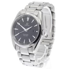 OMEGA SEAMASTER AQUATERRA 2518.50 36mm SS Black Dial Quartz Date #C1599