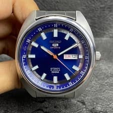 RARE SEIKO SRPB15 5 Sports Automatic Blue Dial 4R36-05Y0 Turtle Mens Watch 2016