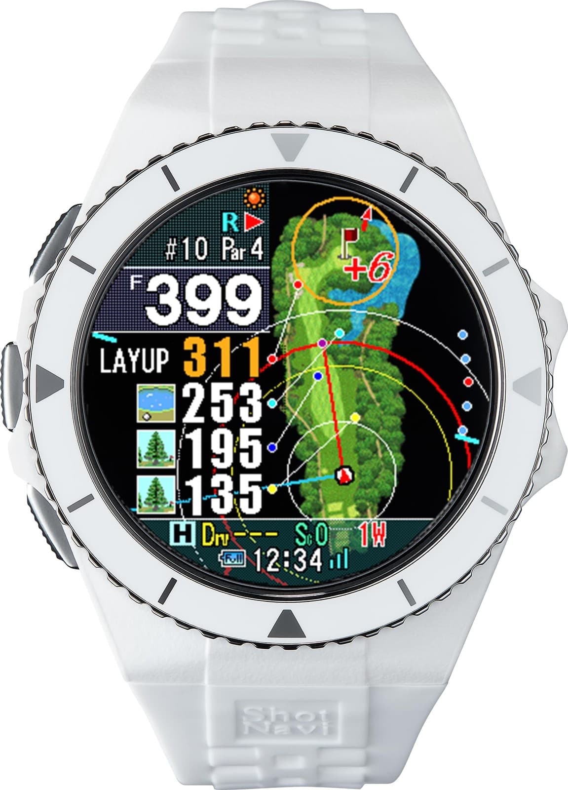 Shot Navi EXCEEDS (Shot Navi) [White] Touchscreen Large Color LCD Golf Rangefind