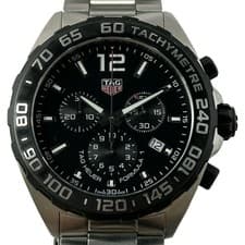 TAG HEUER Formula 1 Chronograph CAZ1010 Black Quartz Men's Watch Used 2016