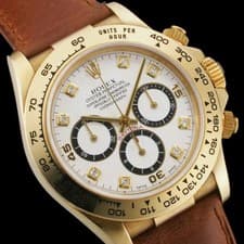Rolex Cosmograph Daytona 16518G K18YG 8P Diamond Index Reverse 6 Dial #SU003