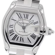 CARTIER Roadster LM W62025V3 Date Silver Dial Automatic Men's Watch_935909