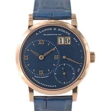 Lange & Sohne Little Lange 1 36.8mm K18PG Blue Dial Hand-Wind Box Papers #KN002