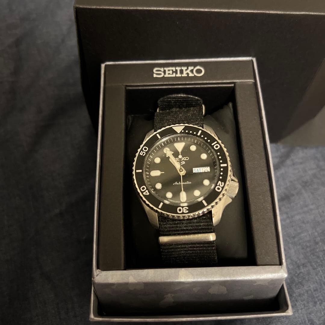 SEIKO SBSA021 Seiko 5 Sports Wristwatch Black Nylon Strap 30 Bar WR