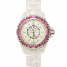 CHANEL J12 H3243 Pink Sapphire Bezel 8P Diamond White Shell Dial 90321219