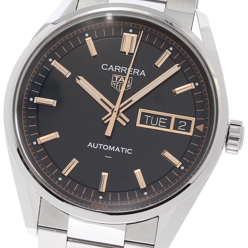 TAG HEUER Carrera WDA2111.BA0043 Day date Black Dial Automatic Men's_953381