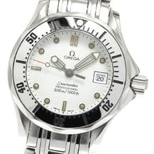 OMEGA 2582.20 Seamaster 300 Date Quartz Ladies Watch From Japan G0425