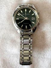 CITIZEN Alarm Date 21 Jewels Manual Wind Men Watch Black Dial Stainless Steel JP