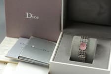 【Near MINT in BOX 】 Christian Dior D70-100 White Dial Quartz Women's Watch JAPAN