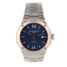 Baume & Mercier Riviera Blue Dial Automatic Stainless Steel Men's Wristwatch