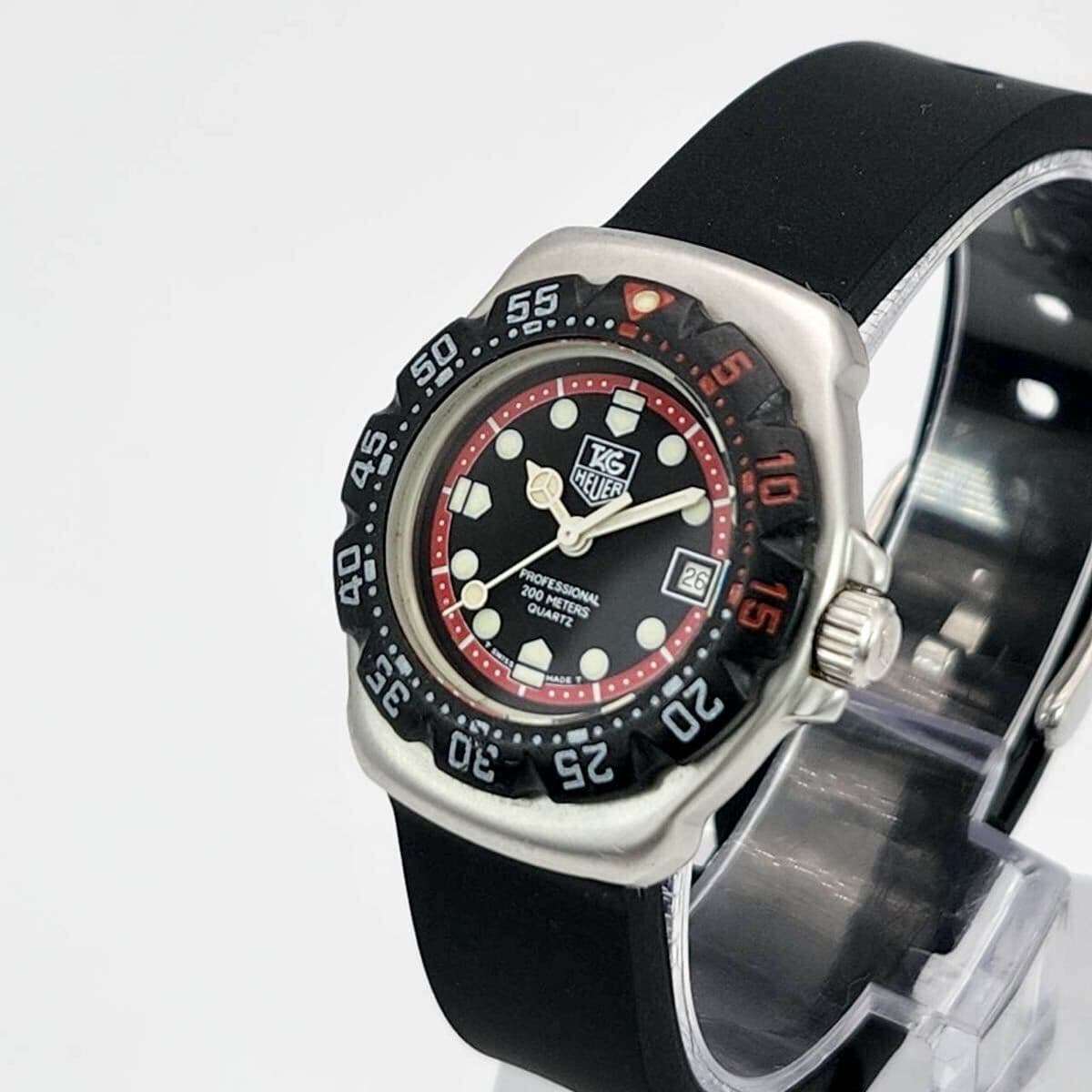 TAG HEUER Formula New Belt and Battery Black Watch Quartz Date Diver Watch Boys