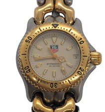 [Near MINT] TAG HEUER SEL S95.708 Gold Cream Dial 24mm Womens Quartz Watch JAPAN