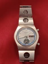 VTG Seiko Rally Retro Racer Wrist Watch Org Bracelet 6139-8029 Runs