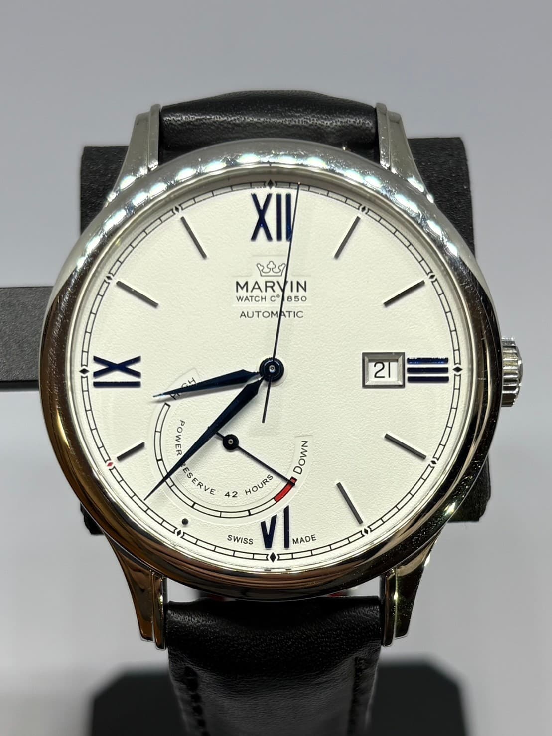 RESERVED Marvin Malton 160 Round Automatic M116-13 Mens Watch 21 Jewels